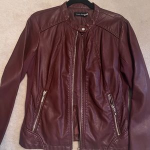Faux leather moto jacket 🧥